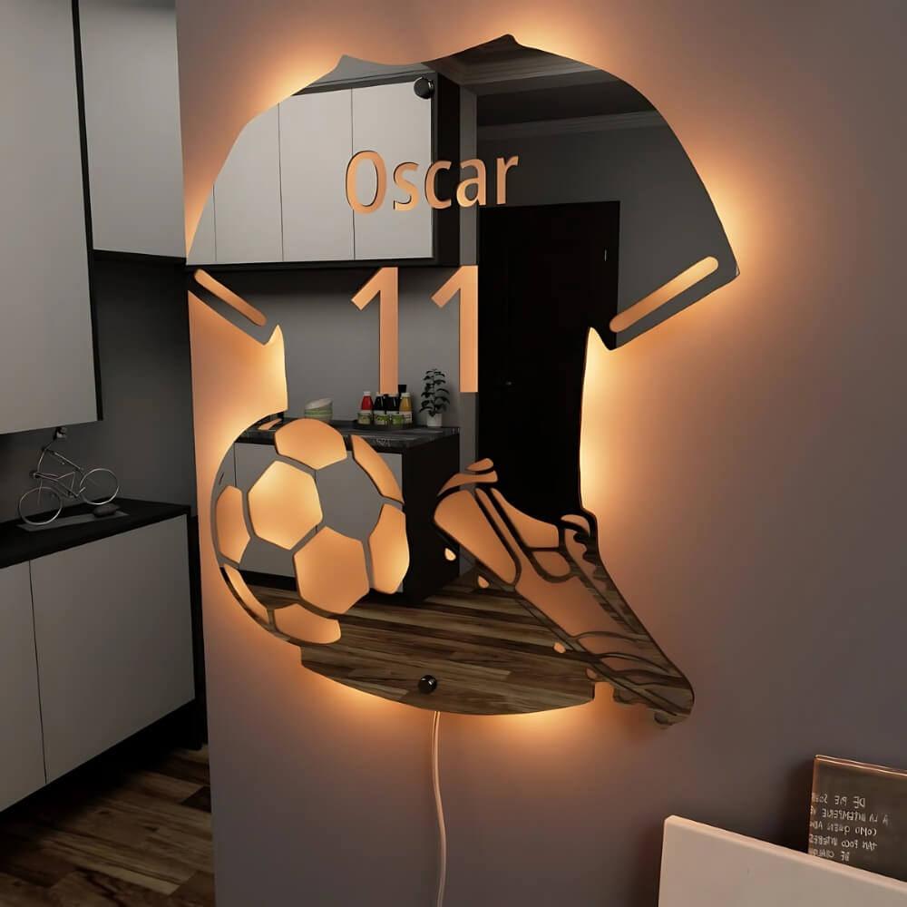 SoccerMirror™ - Personligt LED-spejl