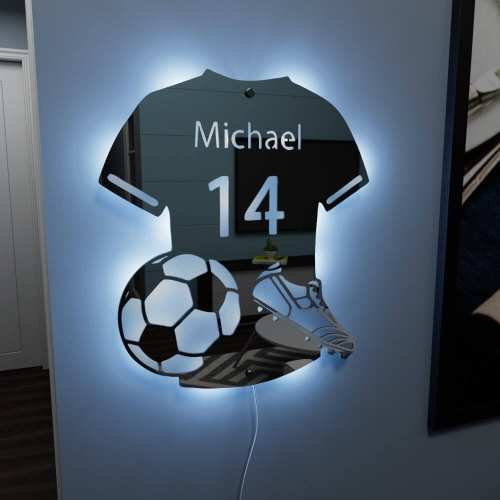 SoccerMirror™ - Personligt LED-spejl