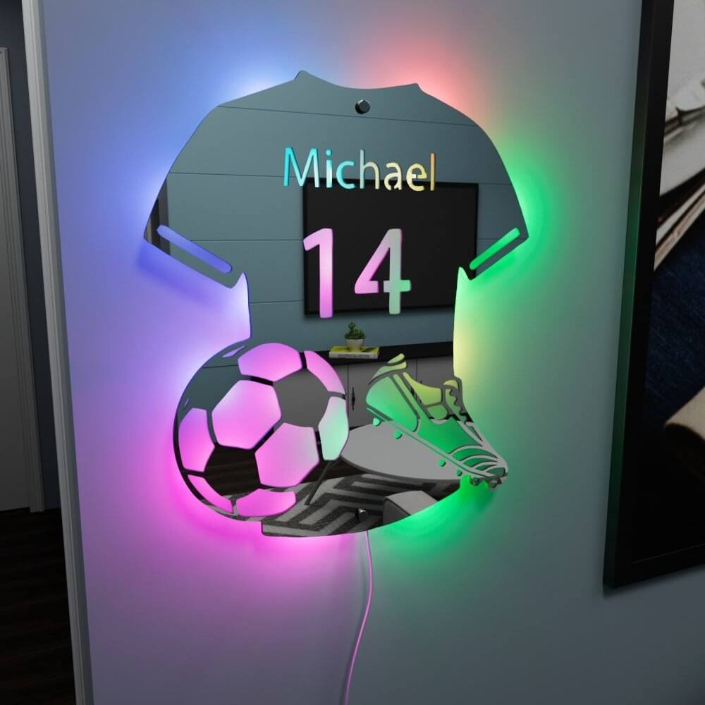 SoccerMirror™ - Personligt LED-spejl