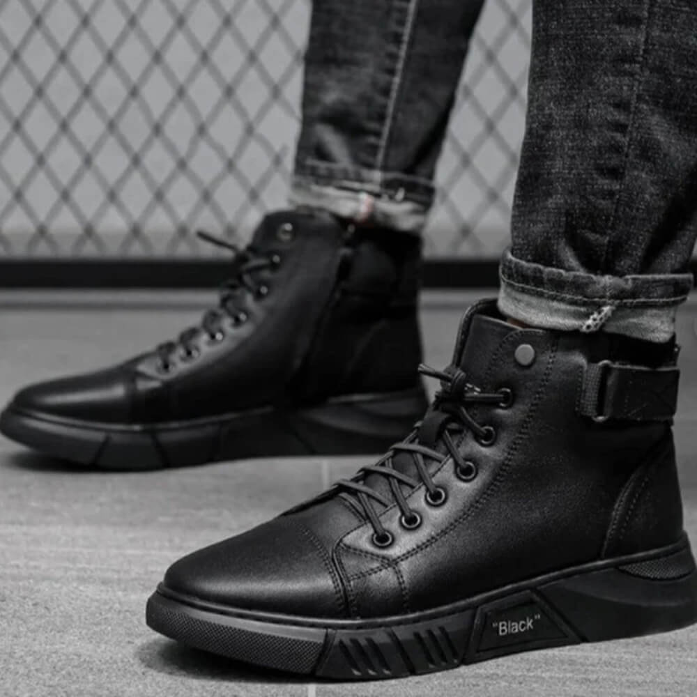 Gunner™ - Holdbare Lædersneakers