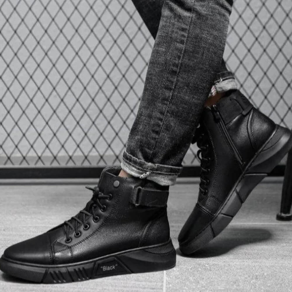 Gunner™ - Holdbare Lædersneakers