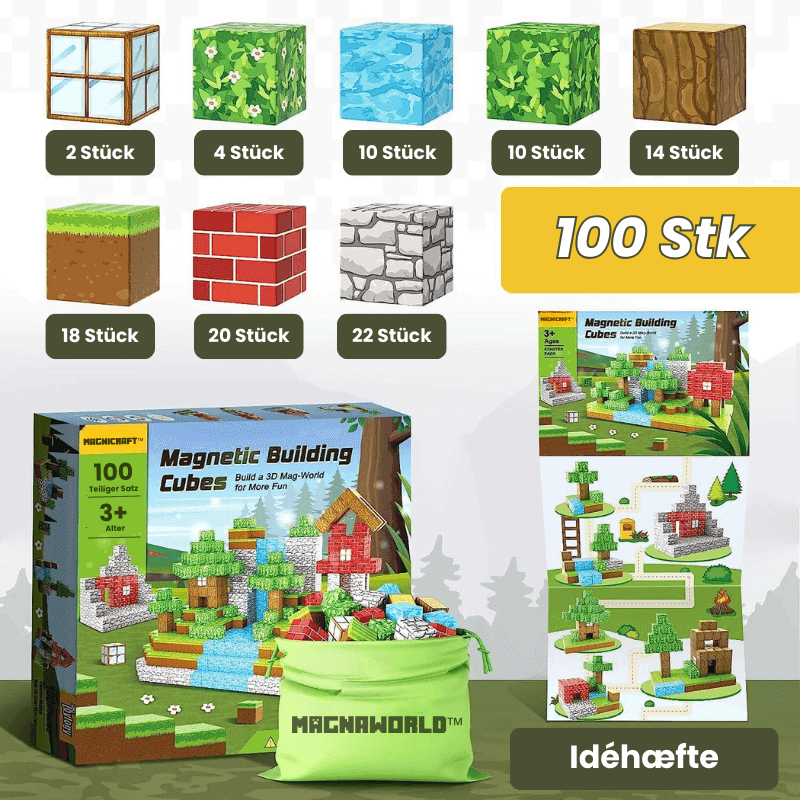 MagnaWorld™ - Magnetisk Byggesæt (100 stk)