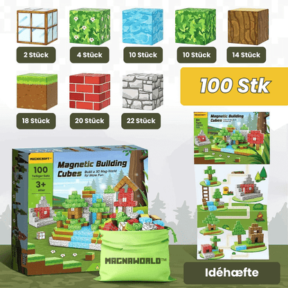 MagnaWorld™ - Magnetisk Byggesæt (100 stk)