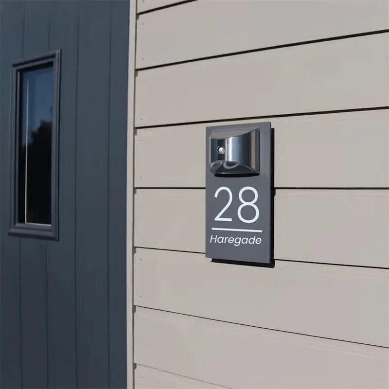 Personligt Moderne Solcelledørskilt