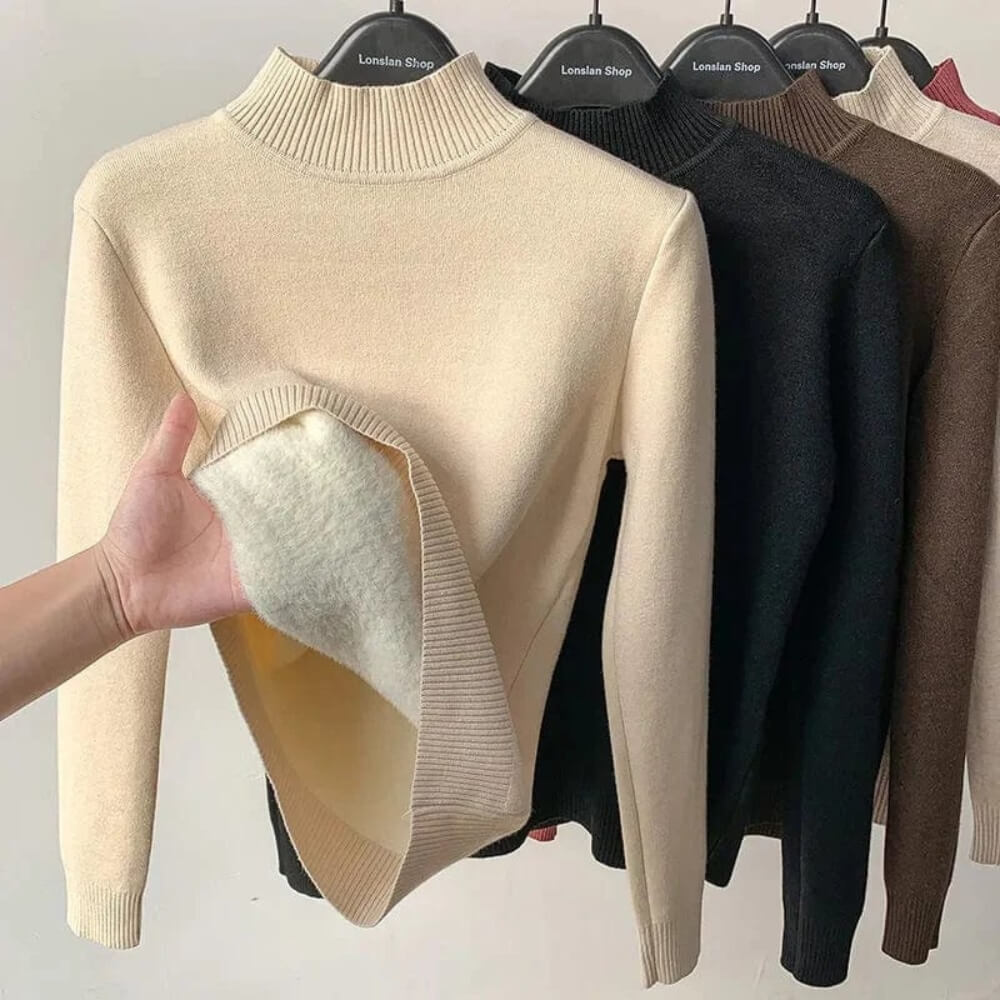 Sofia™ - Fleece sweater med mellem-høj krave