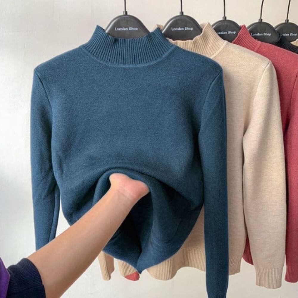 Sofia™ - Fleece sweater med mellem-høj krave