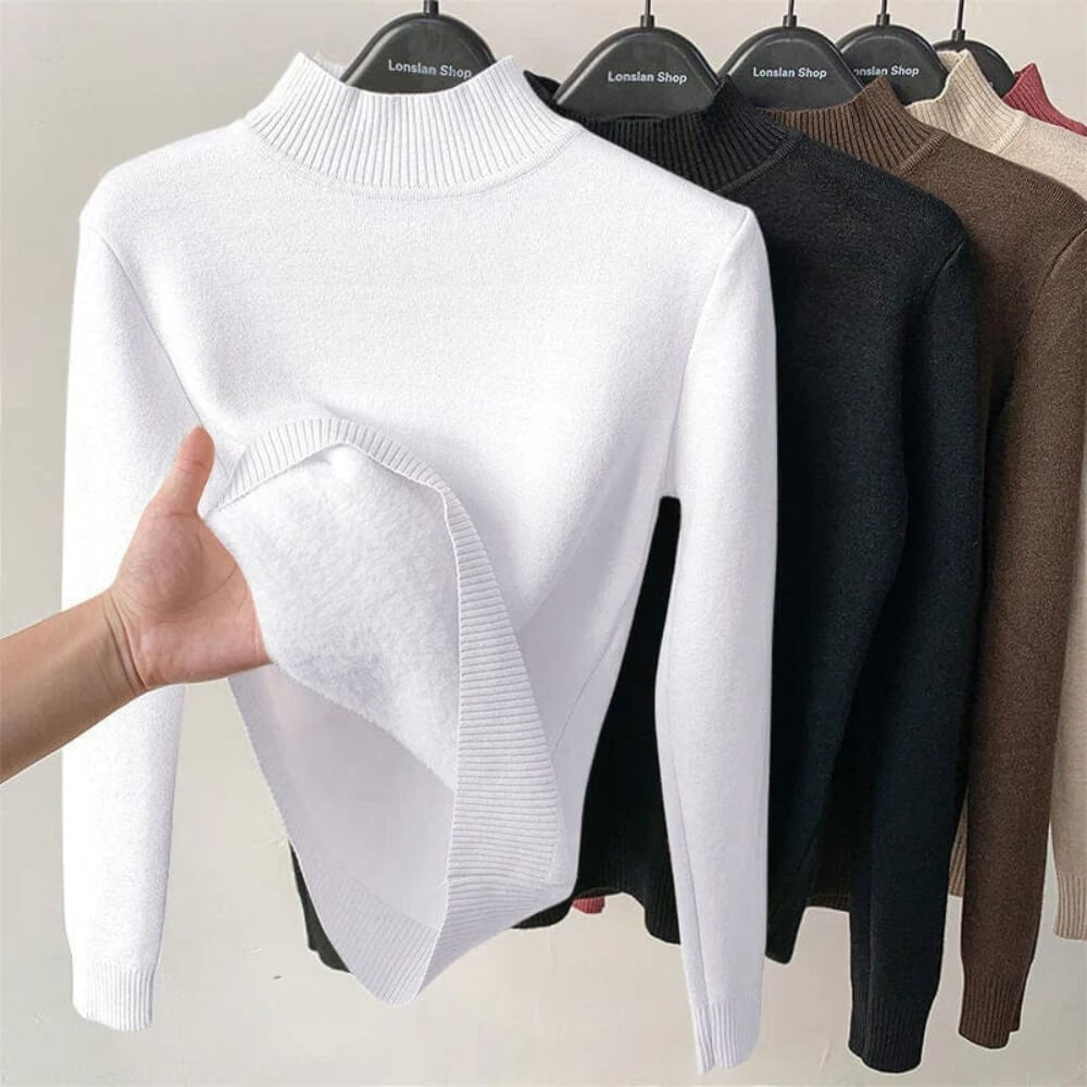 Sofia™ - Fleece sweater med mellem-høj krave